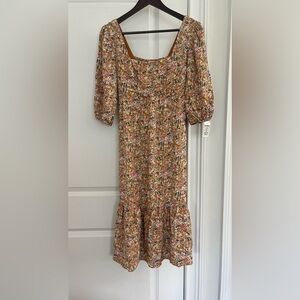 SO women’s floral puff sleeve dress Sz. XS prairie cottage core rayon NWT